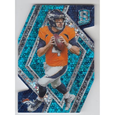 2018 Panini Spectra Neon Blue Die Cut #15 Case Keenum