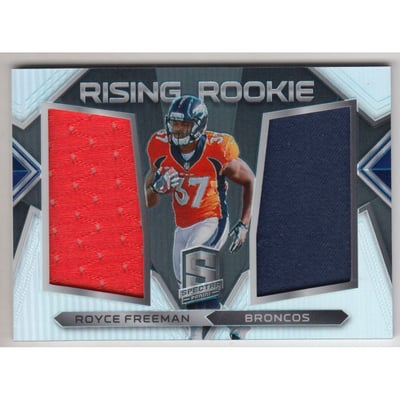 2018 Panini Spectra Rising Rookie Materials #11 Royce Freeman
