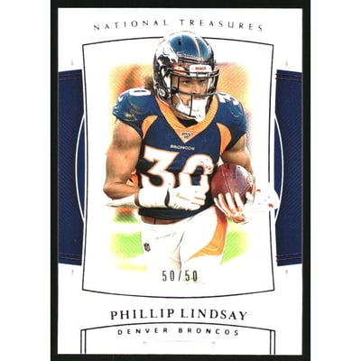 2019 Panini National Treasures Purple #67 Phillip Lindsay