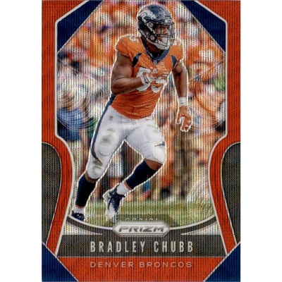 2019 Panini Prizm Prizms Red Wave #205 Bradley Chubb