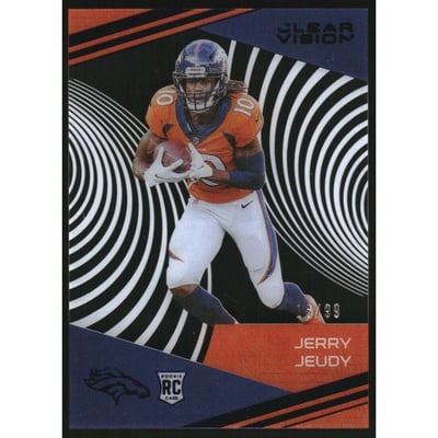 2020 Panini Clear Vision Rookies Blue #14 Jerry Jeudy