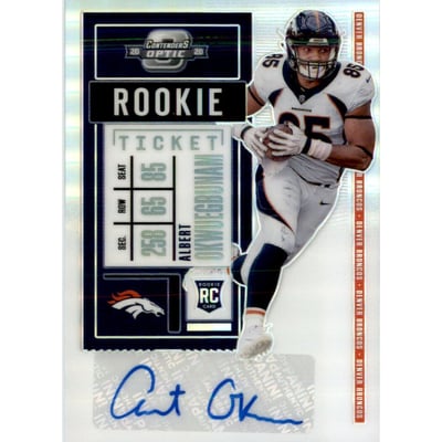 2020 Panini Contenders Optic Silver #180 Albert Okwuegbunam AU