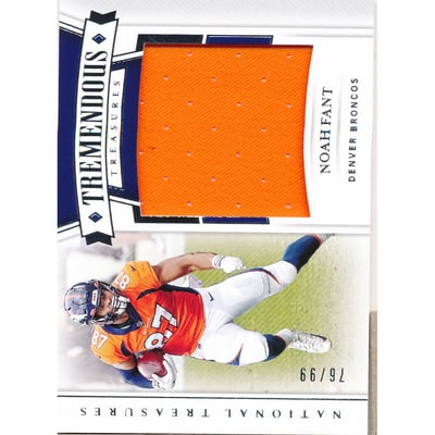 2020 Panini National Treasures Tremendous Treasures Materials #40 Noah Fant/99