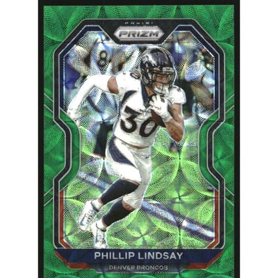 2020 Panini Prizm Prizms Green Scope #114 Phillip Lindsay