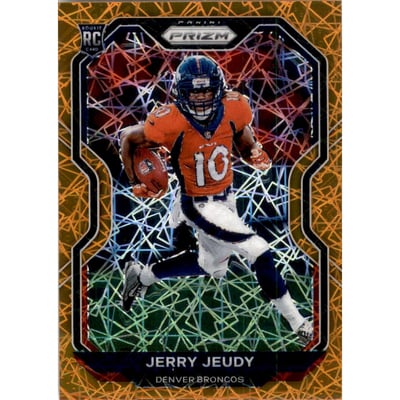 2020 Panini Prizm Prizms Orange Lazer #314 Jerry Jeudy