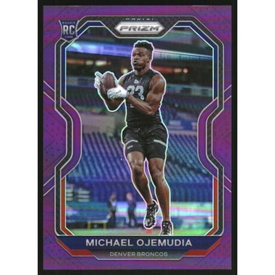 2020 Panini Prizm Prizms Purple #317 Michael Ojemudia