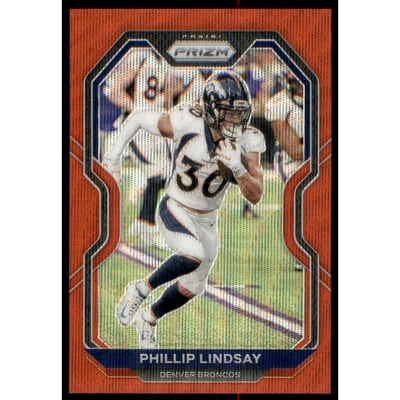 2020 Panini Prizm Prizms Red Wave #114 Phillip Lindsay