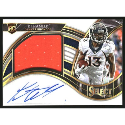 2020 Select Jumbo Rookie Signature Swatches Prizm White #19 K.J. Hamler/75