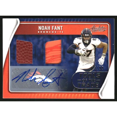 2021 Absolute Tools of the Trade Dual Material Autographs #9 Noah Fant/99