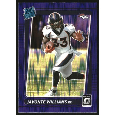 2021 Donruss Optic Purple Shock #215 Javonte Williams RR