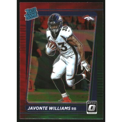 2021 Donruss Optic Rated Rookie Preview Red and Green #275 Javonte Williams