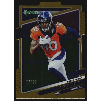 2021 Donruss Press Proof Gold Die-Cut #185 Jerry Jeudy