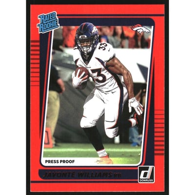 2021 Donruss Press Proof Red #275 Javonte Williams RR