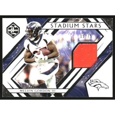 2021 Limited Stadium Star Swatches Silver Spotlight #6 Melvin Gordon III