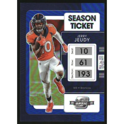 2021 Panini Contenders Optic Blue #57 Jerry Jeudy