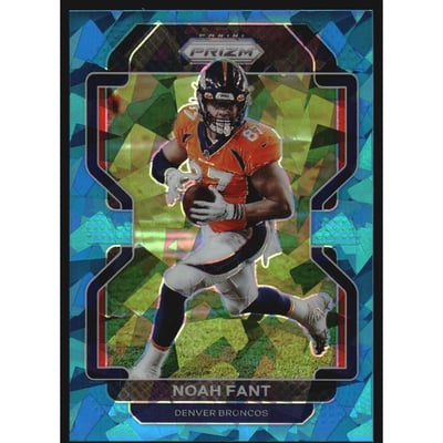 2021 Panini Prizm Prizms Blue Ice #200 Noah Fant