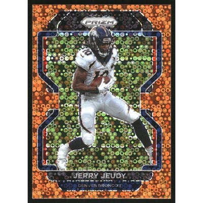 2021 Panini Prizm Prizms Orange Disco #199 Jerry Jeudy