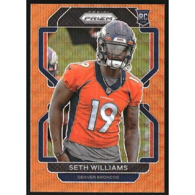 2021 Panini Prizm Prizms Orange Wave #412 Seth Williams