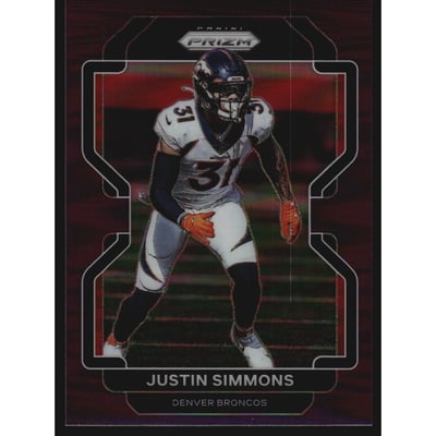 2021 Panini Prizm Prizms Purple #205 Justin Simmons