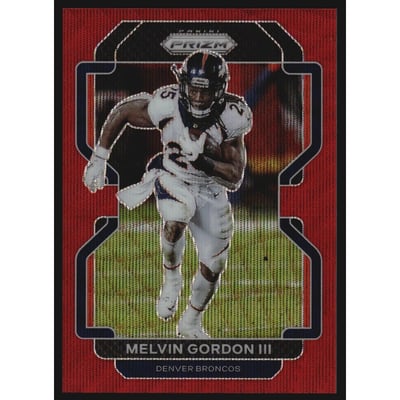 2021 Panini Prizm Prizms Red Wave #202 Melvin Gordon III