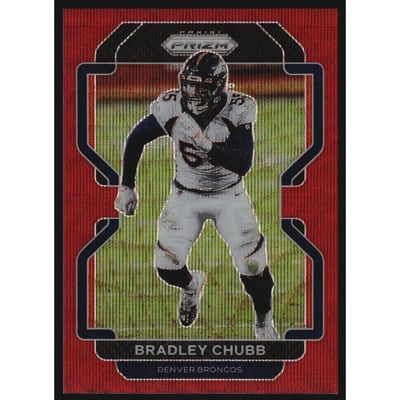2021 Panini Prizm Prizms Red Wave #203 Bradley Chubb