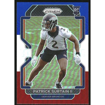 2021 Panini Prizm Prizms Red White and Blue #374 Patrick Surtain II