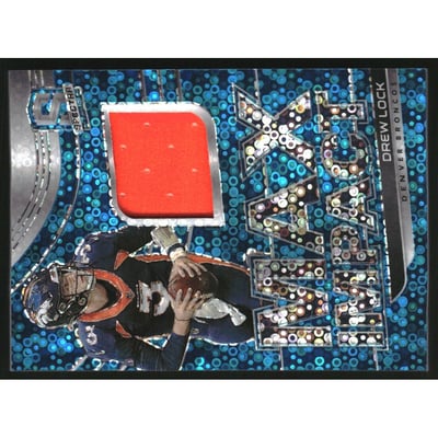 2021 Panini Spectra Max Impact Materials Neon Blue #16 Drew Lock/60