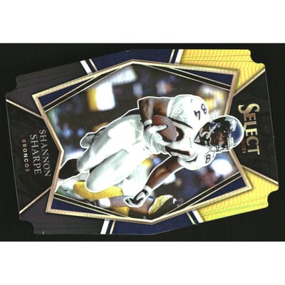 2021 Select Prizm Black and Gold Die Cut #142 Shannon Sharpe