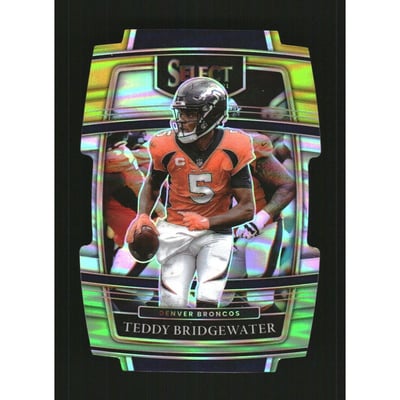 2021 Select Prizm Green and Yellow Die Cut #12 Teddy Bridgewater