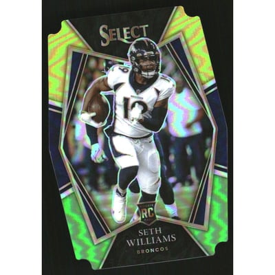 2021 Select Prizm Green and Yellow Die Cut #198 Seth Williams