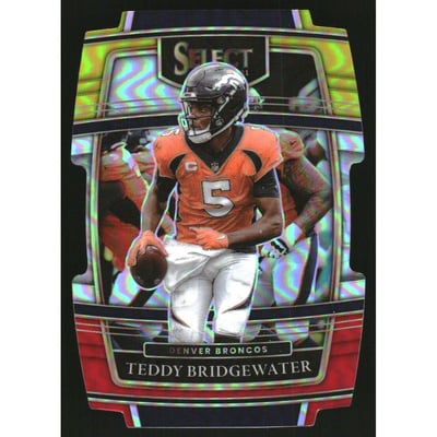 2021 Select Prizm Red and Yellow Die Cut #12 Teddy Bridgewater