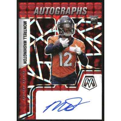 2022 Panini Mosaic Rookie Autographs Mosaic Red #88 Montrell Washington