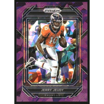 2022 Panini Prizm Prizms Purple Ice #89 Jerry Jeudy
