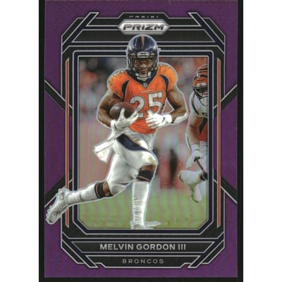 2022 Panini Prizm Prizms Purple #88 Melvin Gordon III