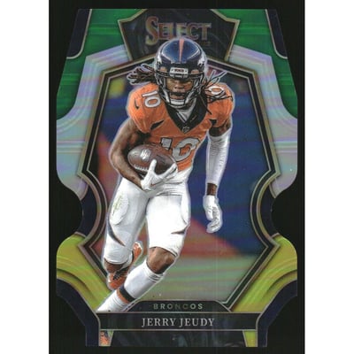 2022 Select Prizm Green and Yellow Die Cut #132 Jerry Jeudy