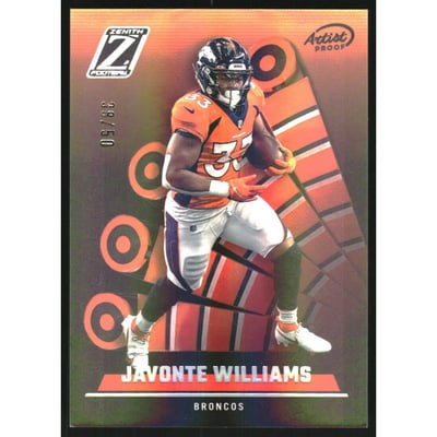 2022 Zenith Artist Proof Silver #78 Javonte Williams