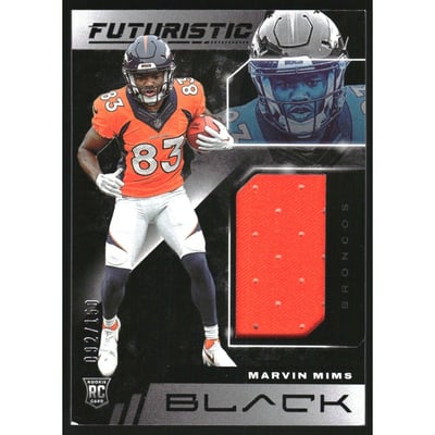 2023 Panini Black Futuristic Jerseys #24 Marvin Mims