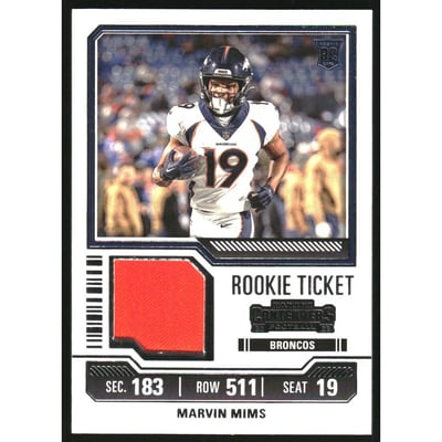 2023 Panini Contenders Rookie Ticket Swatches #24 Marvin Mims