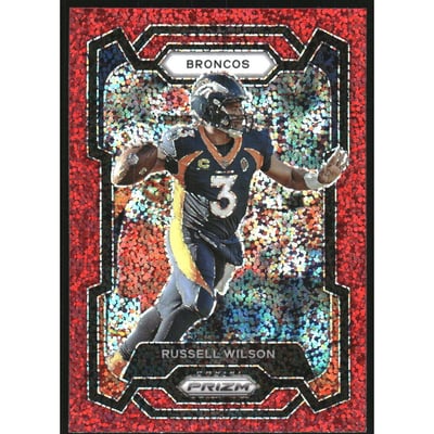 2023 Panini Prizm Prizms Red Sparkle #93 Russell Wilson