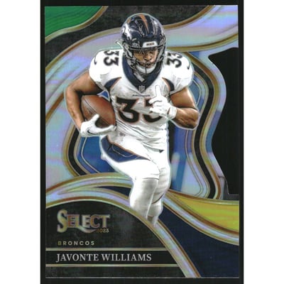 2023 Select Prizm Green and Yellow Die Cut #260 Javonte Williams