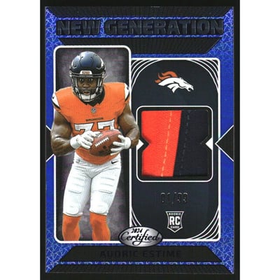 2024 Certified New Generation Jerseys Mirror Blue #20 Audric Estime