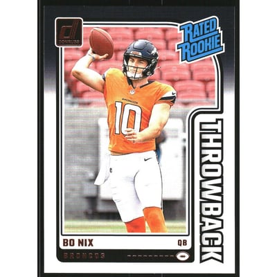2024 Donruss Rated Rookies Throwback #46 Bo Nix