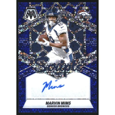 2024 Panini Mosaic Scripts No Huddle Blue #47 Marvin Mims