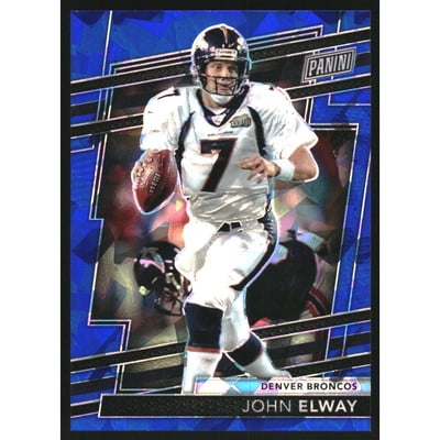 2024 Panini National Convention VIP Gold Packs Blue Sparkle #14 John Elway