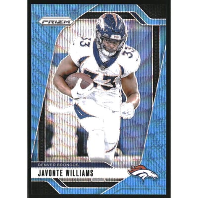 2024 Panini Prizm Prizms Blue Wave #84 Javonte Williams
