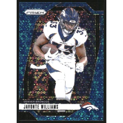 2024 Panini Prizm Prizms No Huddle Blue #84 Javonte Williams
