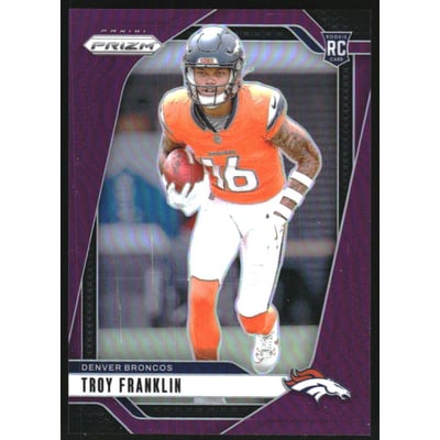 2024 Panini Prizm Prizms Purple #393 Troy Franklin