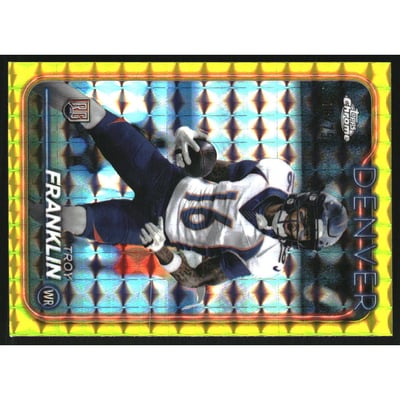 2024 Topps Chrome Yellow Geometric Refractors #215 Troy Franklin