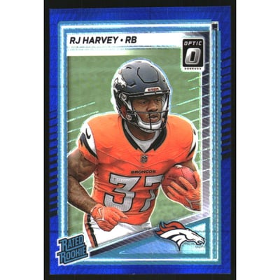 2025 Donruss Optic Blue Hyper #208 RJ Harvey RR