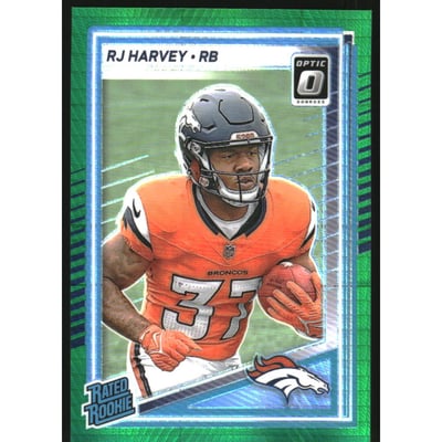 2025 Donruss Optic Green Hyper #208 RJ Harvey RR